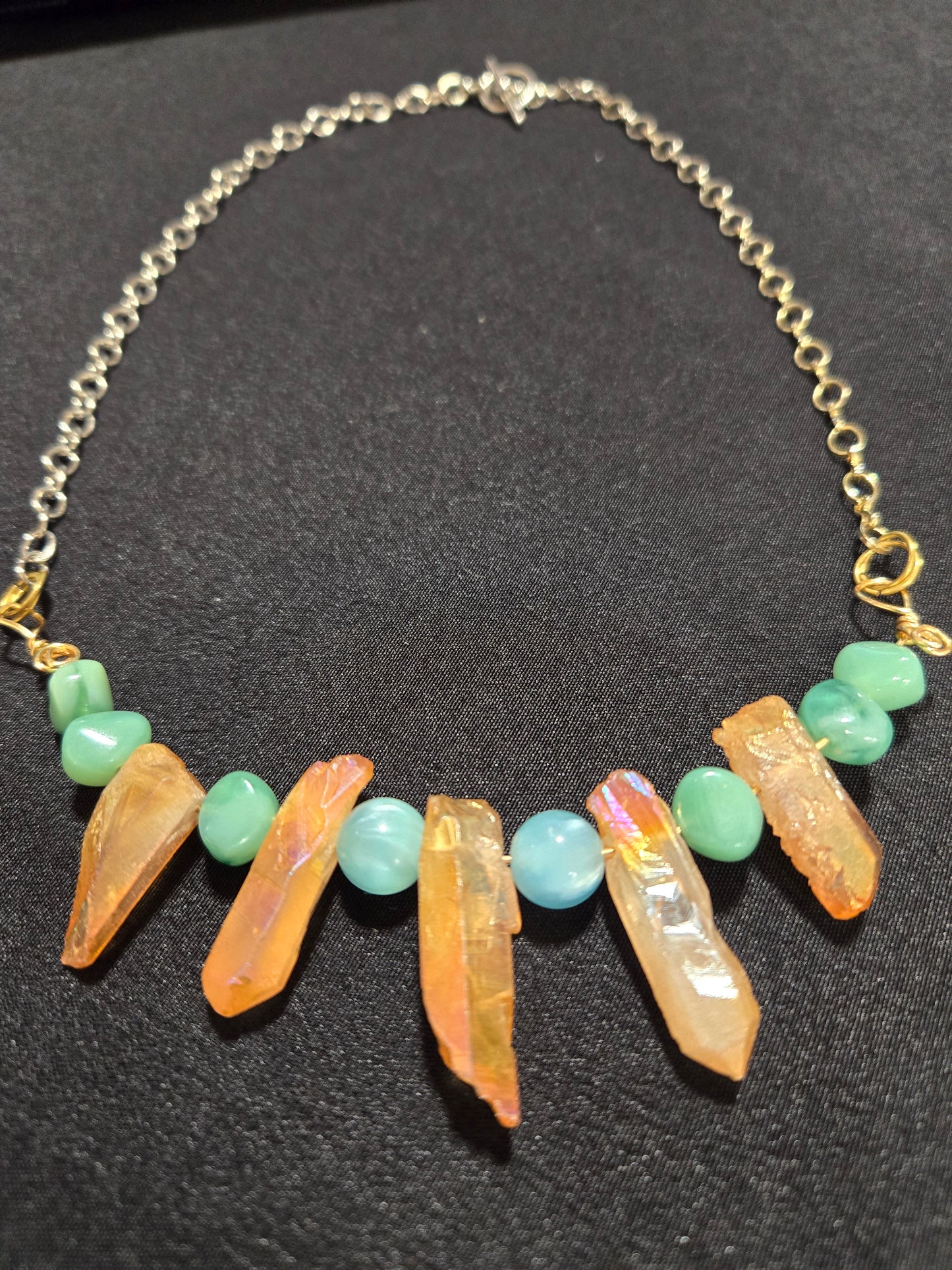 Honey-Amber Crystal Necklace