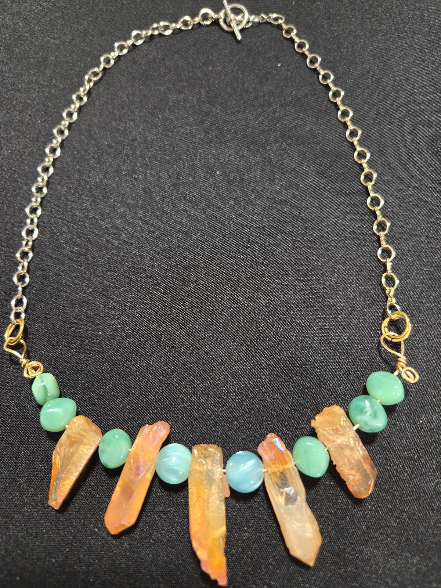 Honey-Amber Crystal Necklace