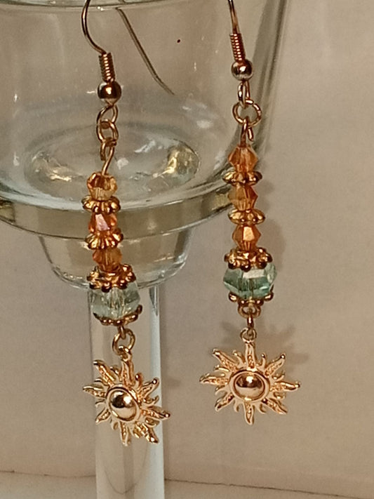 Sun Drop Dangle Earrings