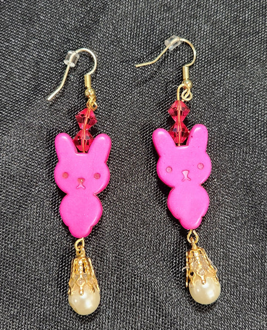 Bunny Earrings Fuchsia