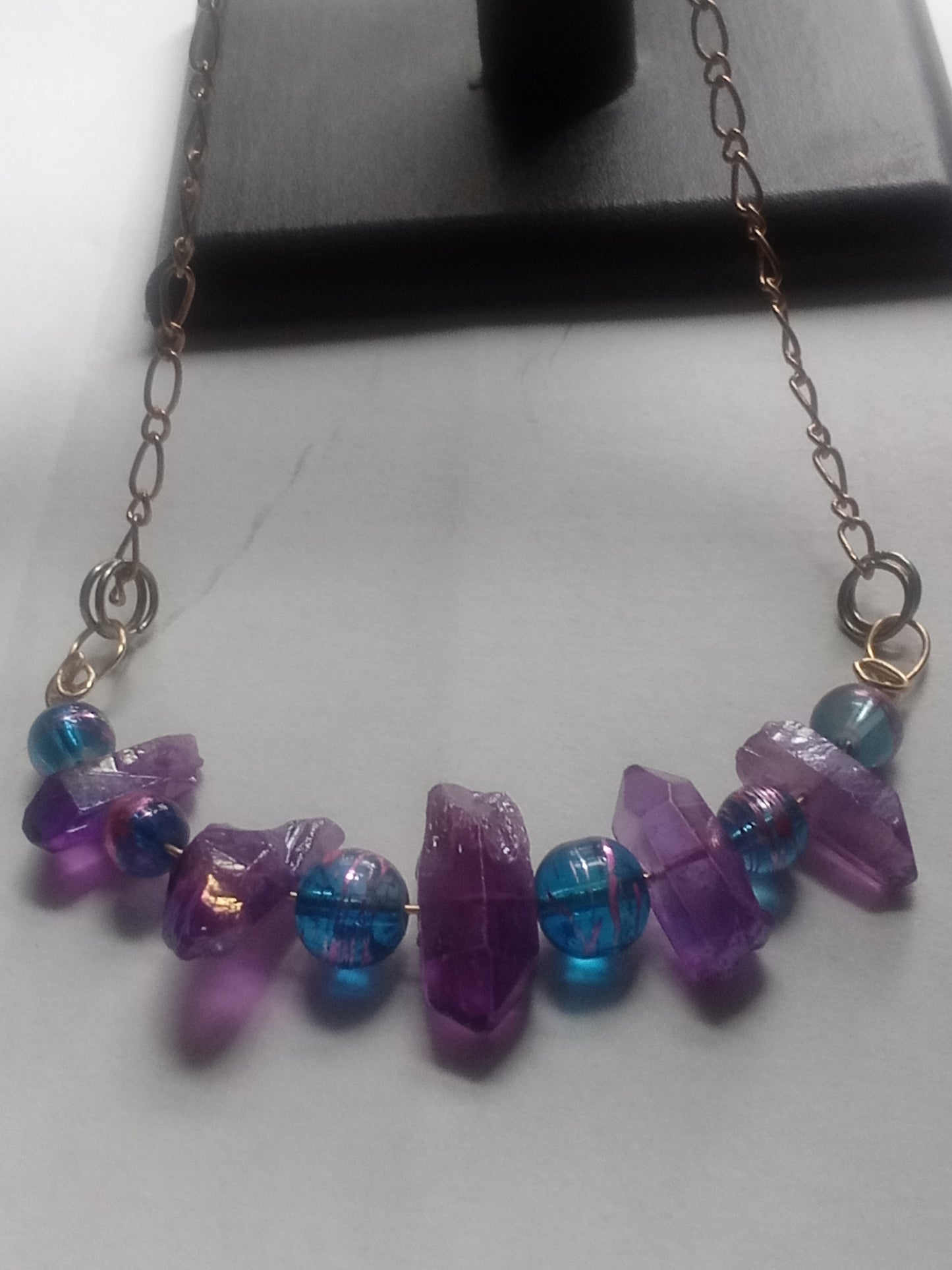 Purple crystal necklace