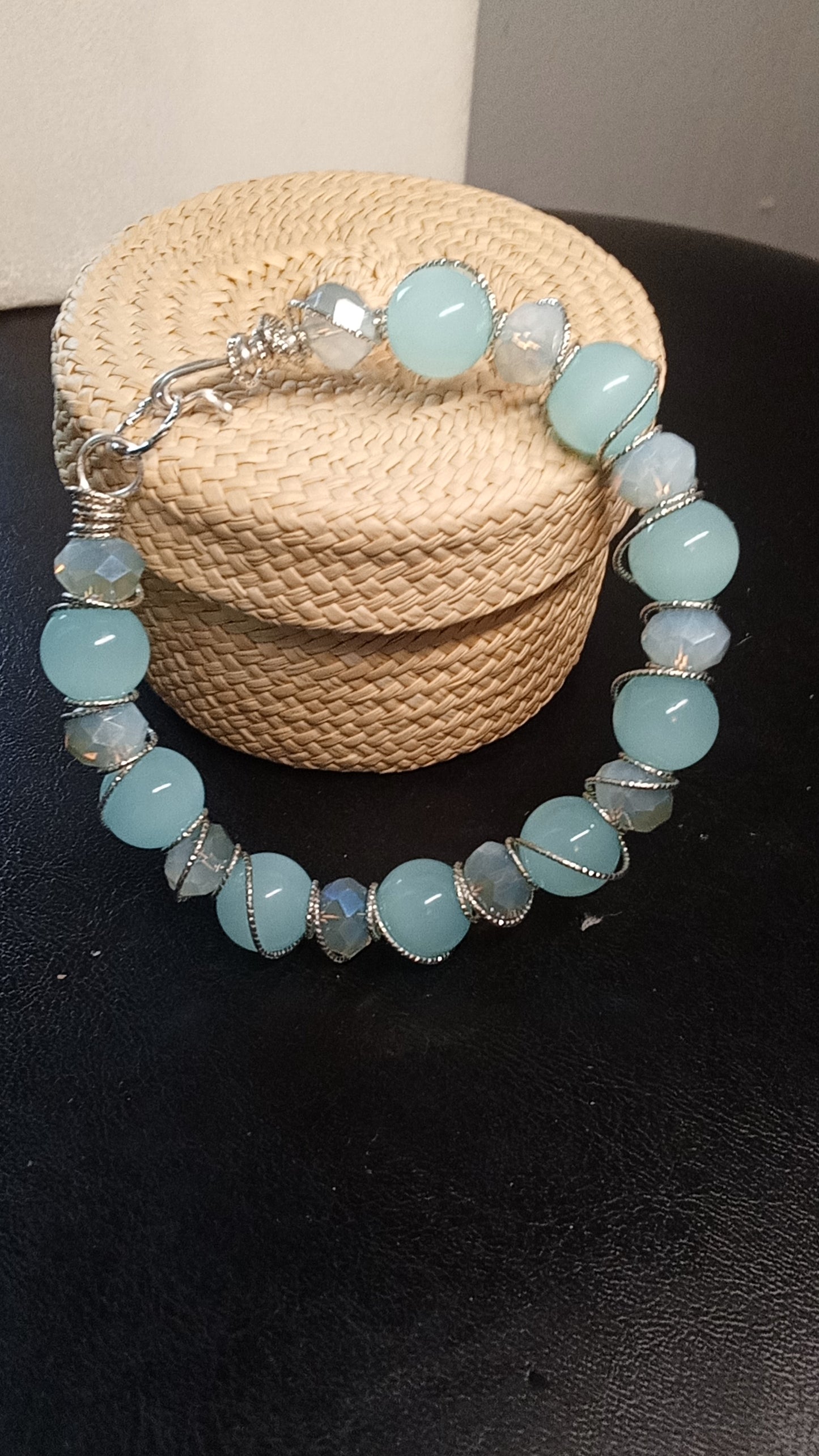 Blue bangle bracelet