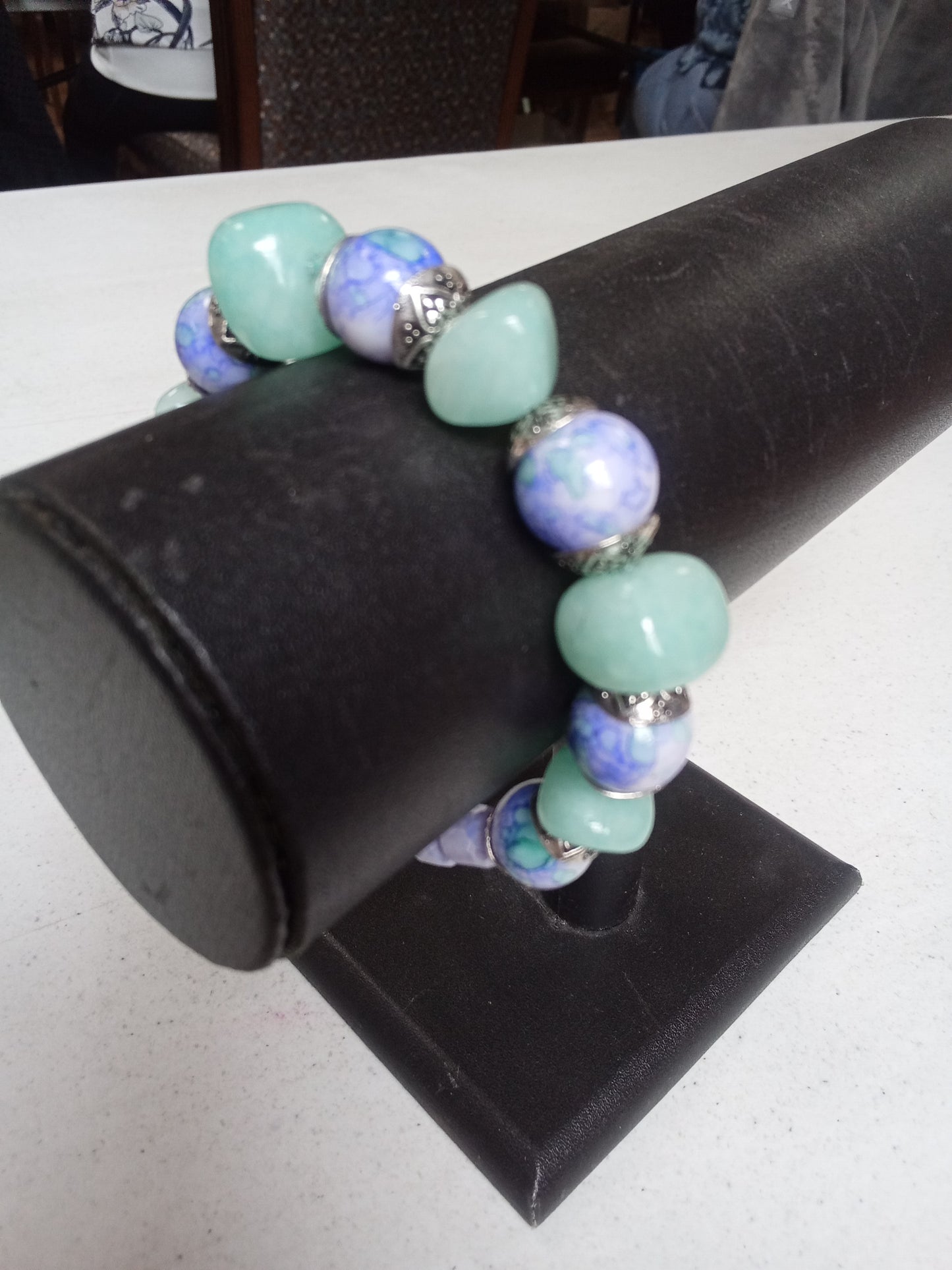 Light lavender aqua bracelet