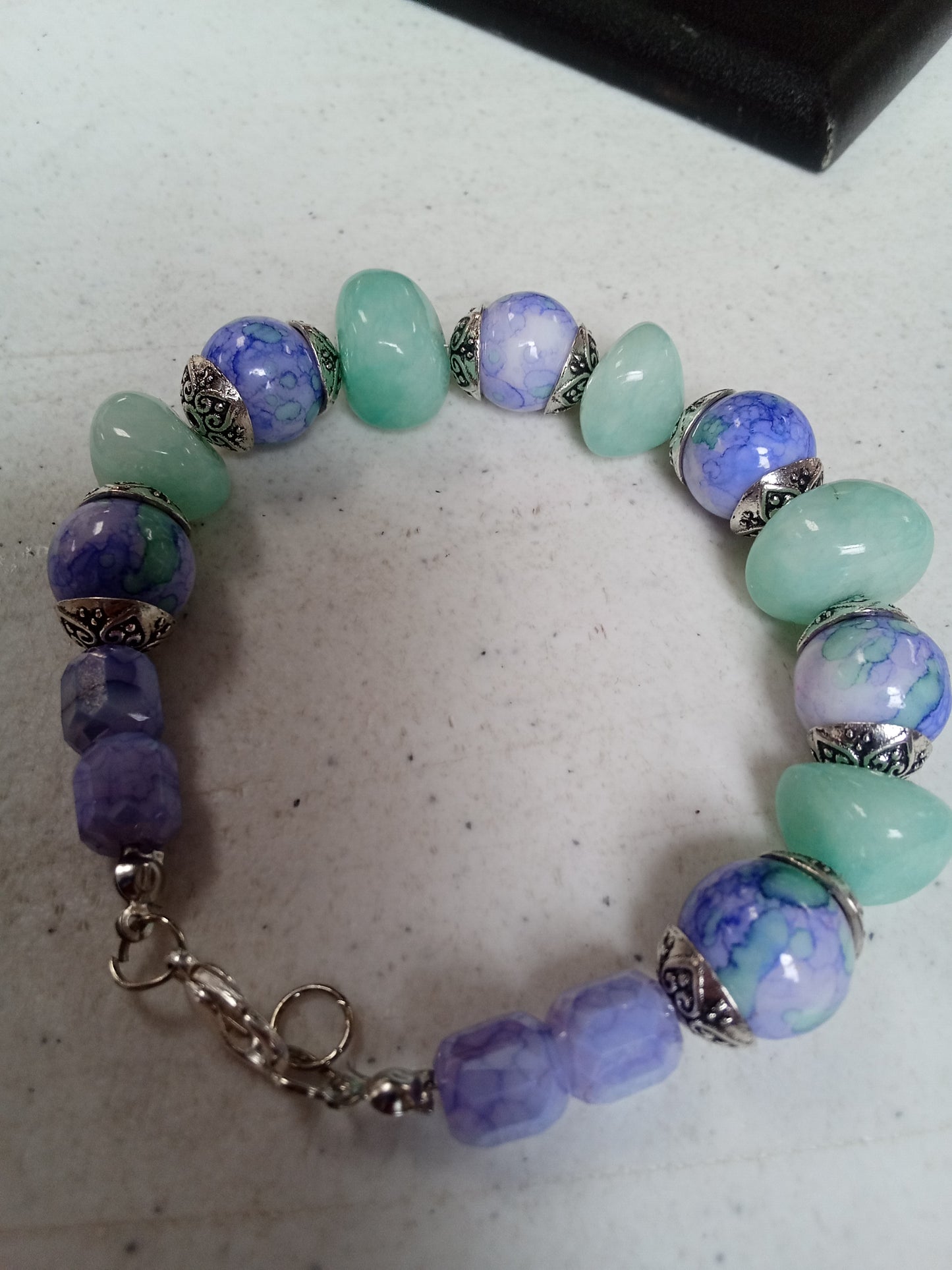 Light lavender aqua bracelet