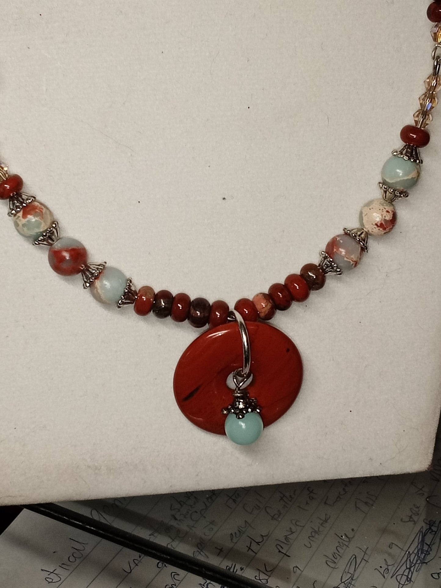 Aqua Terra Jasper "Sand Dunes" necklace set