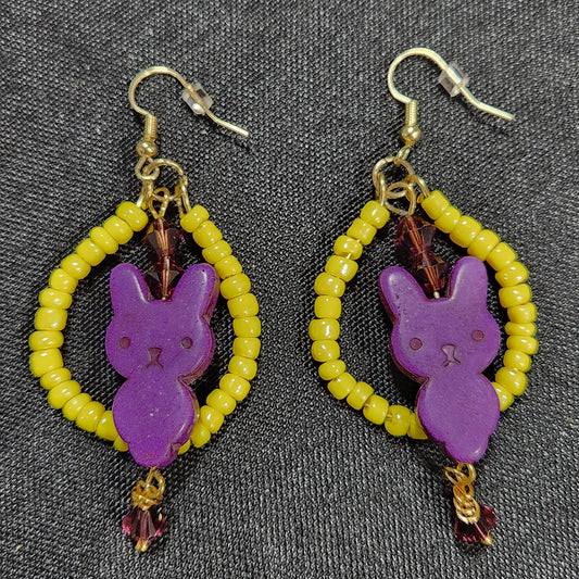 Bunny Earrings Purple