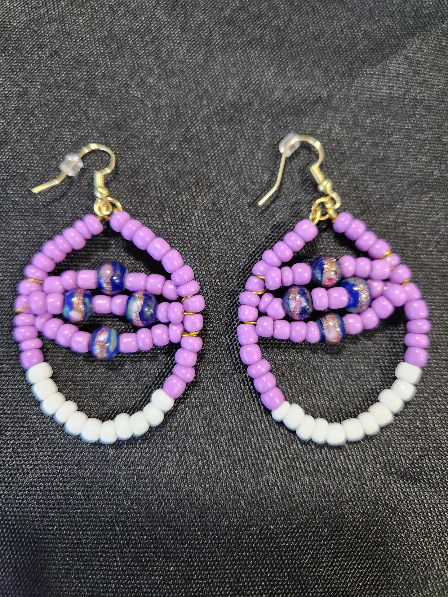 Easter Egg Earrings Purple